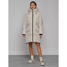 Coat insulated winter female, size 50, beige color