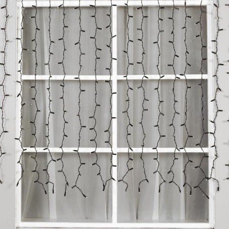Garland "Curtain" 2 × 1.5 m, IP65, UMS, dark thread, 360 LED, warm white glow, 220 V-1