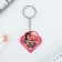 Gift set of "beloved girlfriend" icon + keychain, 6.8 x 10.5 cm.