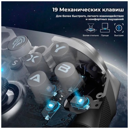Easysmx X10 wireless gamepad with mechanical buttons, gray (VG-C502)-2