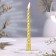 Set of candles of twisted, 1.5x 15 cm, 2 pieces, gold metallic