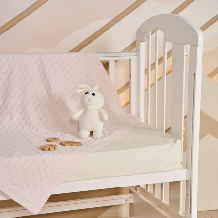 Field-gun knitted pigtail 95x110cm, pink, 260g/m, acrylic 81%, PVC 13%, polyamide 6%-1
