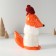 Pig a piggy bank Ceramics "Fox in a gray sweater and hat" 7.8x15.7x25 cm