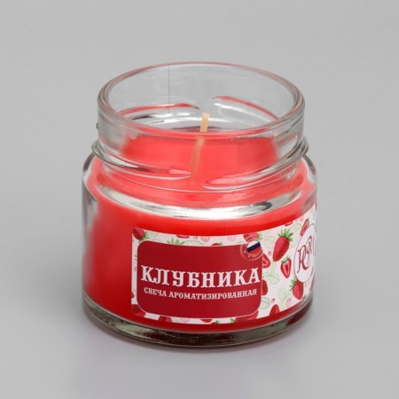 Candle in a bank flavored "strawberries" 50g, combustion time 13h-2