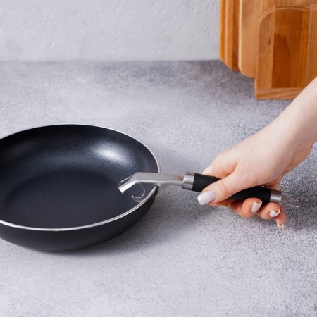 Holder for the frying pan Venus, stainless steel, black color-6