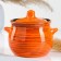 Ceramic Pikanto baking pot 0.65l / 12.5x11.5cm, orange strip