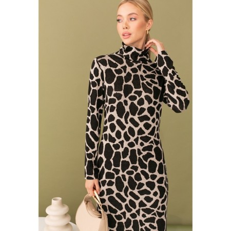 Female dress, size 56, beige color-2