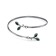 Bracelet "Tenderness" of the branch, echoing with oxidation, green color, 6.6 cm