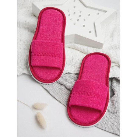Women's slippers open nose, size 39-41, raspberry color