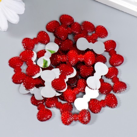 Decor for creativity Plastic "Rhinestial Balt. Red" set 40 pcs 1.3x2.4 cm-2