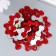 Decor for creativity Plastic "Rhinestial Balt. Red" set 40 pcs 1.3x2.4 cm