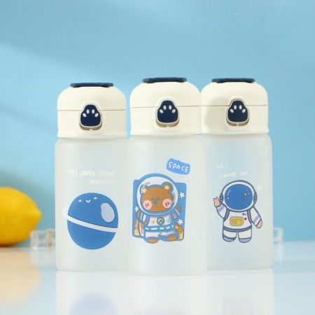 Water bottle "Cosmos", 370 ml, 7 × 17 cm, Mix drawing, matte glass-10
