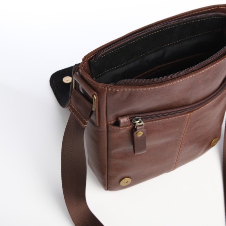Male bag, xl zolo, brown color-4