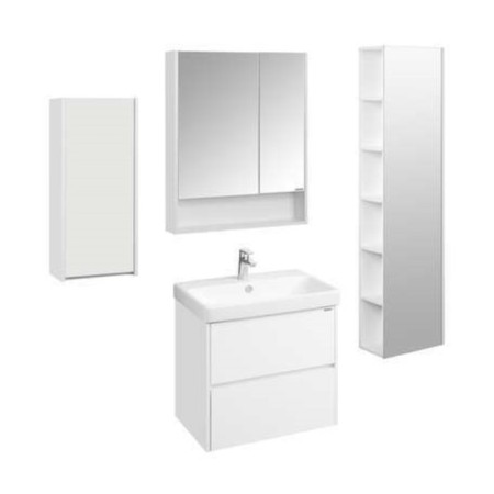 Aquaton Skandi Carder Mirror, 70 cm, white color-2