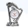 Clock - tabletry “Arfa”, discrete move, dial d -6.5 cm, 19 x 14 cm, aa
