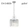 Suspended lamp Citilux "Inga" CL335131, 27x27x40 cm, 3x60W, E14, color gray
