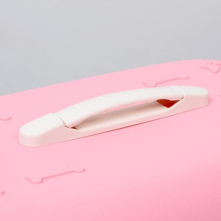 Carriage for animals is plastic, 47.5 x 33 x 31 cm, pink-3