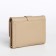 Women's wallet on the button, beige color