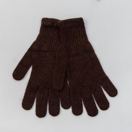 Male gloves from Mongolian wool, chocolate color, size 20-24