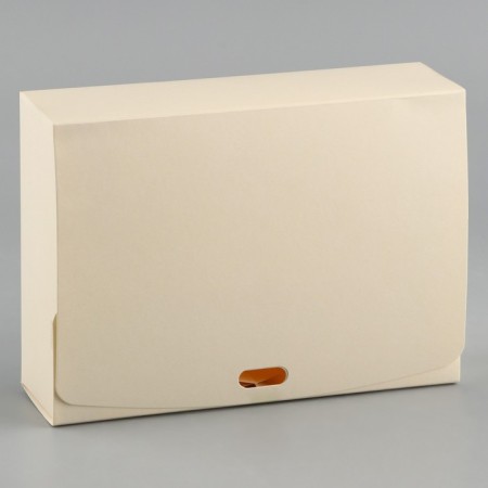 Gift folding box, packaging, "beige", 16.5 x 12.5 x 5 cm, without tape