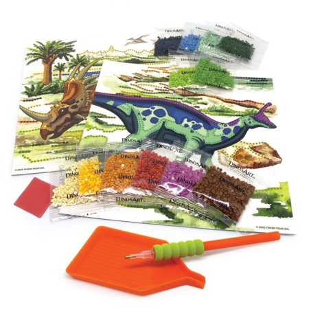 Picture on numbers from rhinestones Dinosart-3