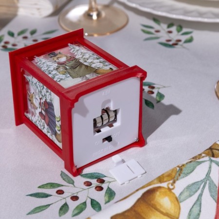 LED figure "Red Light with foxes" 6.3 × 12 × 6.3 cm, plastic, batteries AG13x3, glow warm white-2