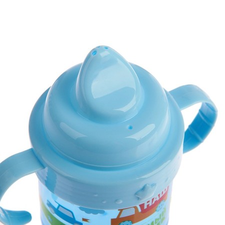 Children's stroke with solid nose "Son", 150 ml., With handles, blue color-4