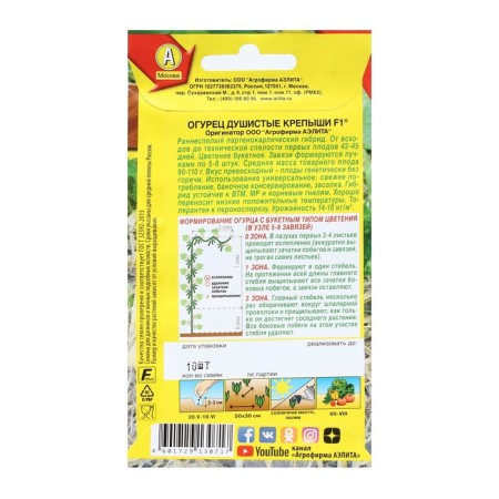 Cucumber seeds "Fragrant Strepyshi", F1, 10 pcs-1