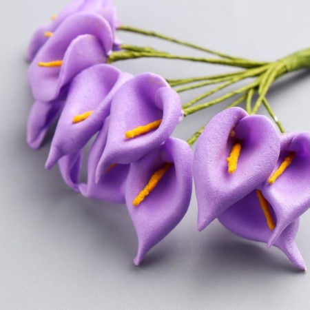 Decor for creativity "Calla" mix, 11 cm (1 set = 1 bouquet) in the bouquet 12 flowers-6