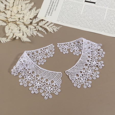 Collar sewing, guipyur, 23 × 7.5 cm, white color-1