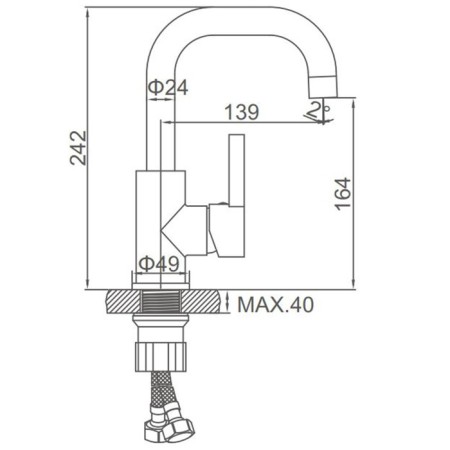 ACCOONA A9687G shell mixer, single -leaf, pour length 139 mm, white-6
