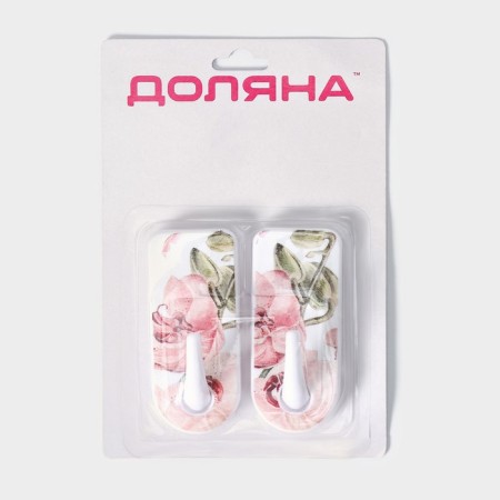Hooks self -adhesive fraction "flowers", 2 pcs, color and shape mix-4