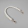 Handle for a bag, pearl beads, d = 12/14/16 mm, 39 cm, white/gold color