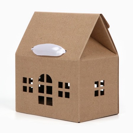 Folding box "House, brown", 15 x 18 x 10 cm
