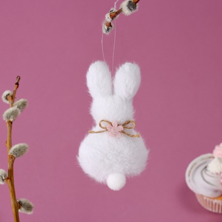 Soft toy "Bunny" on the suspension, 11 cm, color mix