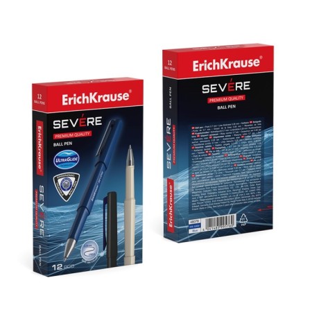 Ballic handle Erichkrause Severe, Ultra Glide Technology, Node 0.7 mm, blue ink, Troundwoman Soft-Touch, Super-Mirled Letter-4