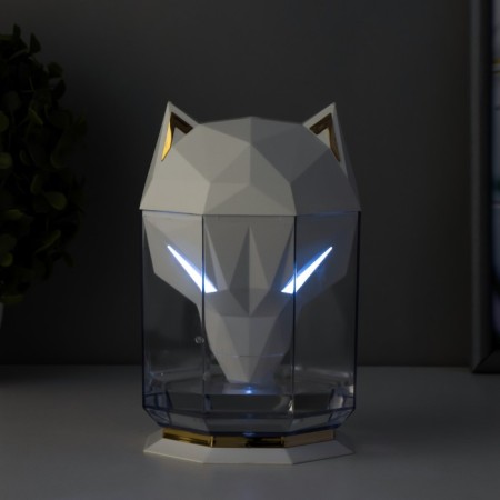 Night with a humidifier cat LED USB AKB White 10x10x16.2 cm Risalux-5