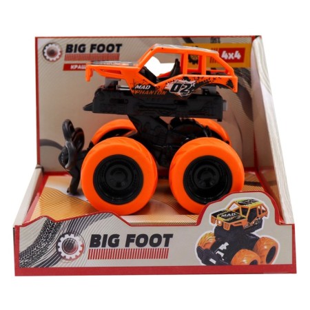 Friction Funky Toys machine, with crash effect, 4x4, yellow color-1