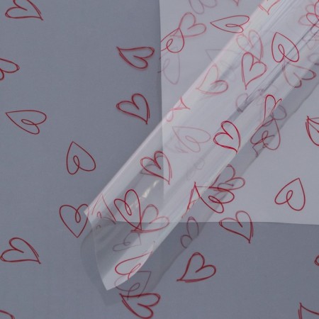 Glossy sheet film 58x58cm, red 50 microns