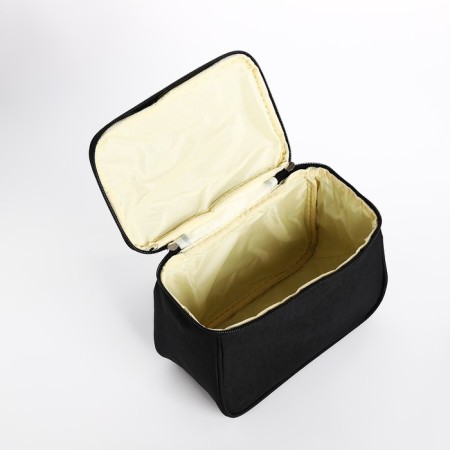 Cosmetic bag with lightning, black color-2