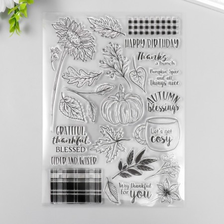 Stamp for creativity Silicon "Autumn mood" 15.5x21.5 cm