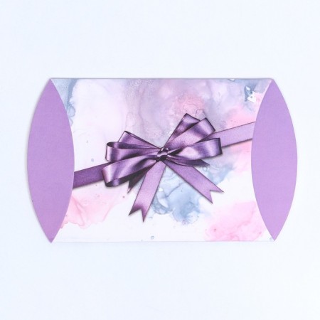 Folding box, pillow, "purple bow" 15 x 11 x 3 cm-2