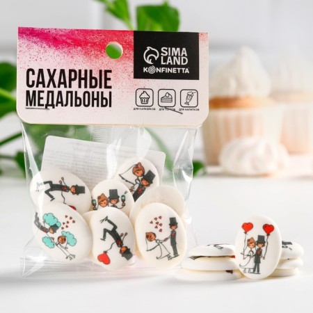 Sugar sprinkling with a mix of mix: “Wedding” for decor of cupcakes, cake, drinks, 20 g.-2