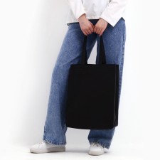Bag (package) shopper, 42x10x30 cm, without lining, black
