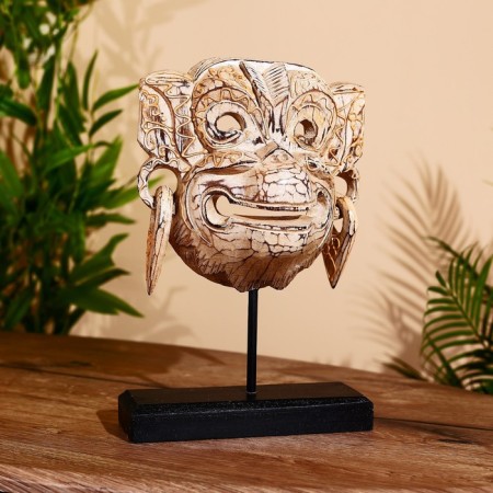 Mask "Hanuman" on a stand, Albezia 30 cm