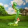 Garden figure "Frog singer" 44x23cm