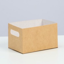 Упаковка для картофеля фри, крафтовая, 7 x 10 x 6 см