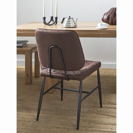 Maril chair, 470 × 580 × 855 mm, eco-leather, dark brown color-1