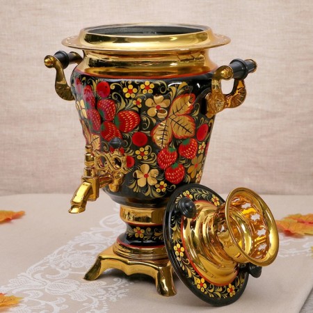 Samovar "Khokhloma", glass, 3 l, electric-1