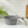 Pan, 2 l, d = 20 cm, h = 10.5 cm, glass cover, anti -stick coating, color light marble